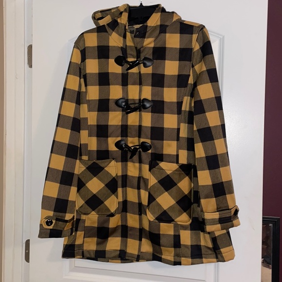 Yellow Plaid Coat - Picture 1 of 1